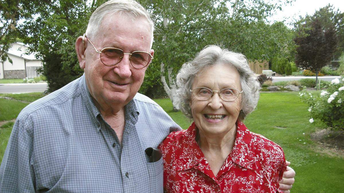 George Jenkins of Richland celebrated his 100th birthday on March 27. He is shown in this family photo with his wife, Jeanne.