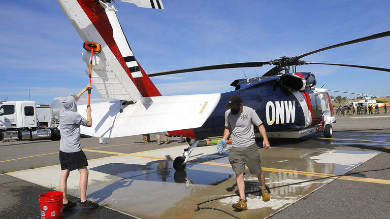 Richland abuzz with Black Hawks and more. How they're helping with the firefight