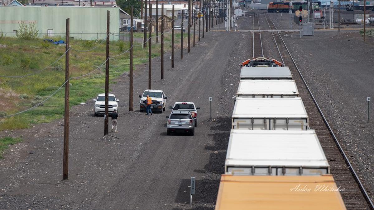 Pasco police and BNSF staff responded after a man was hit and killed while crossing the railroad tracks underneath Ainsworth Avenue.