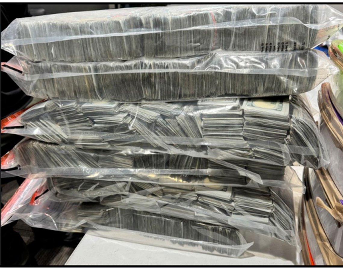 Drug Enforcement Administration search warrants served March 3, 2026, at multiple Tri-Cities residences in an illicit drug investigation led to the seizure of $2 million. Some of that money is shown.