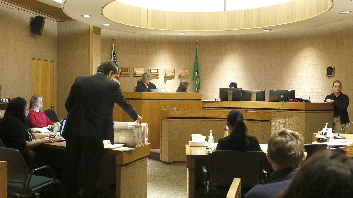 Two teenagers appeared in Benton-Franklin Juvenile Court on Thursday after being accused in a Pasco drive-by shooting last week.