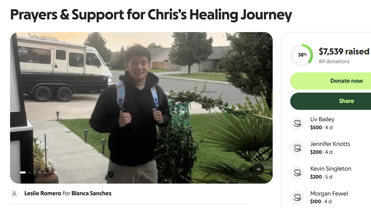 Money is being raised for the continuing care of high school student Chris Romero, 18, after a car with four teens returning from a Washington State University football game rolled on icy Highway 395 in November.