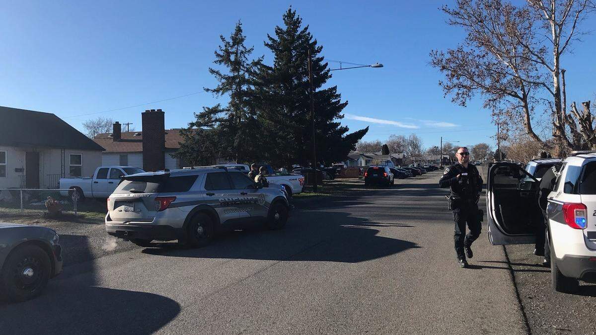 A Kennewick man was arrested for allegedly shooting at the West Richland home of his ex’s son.