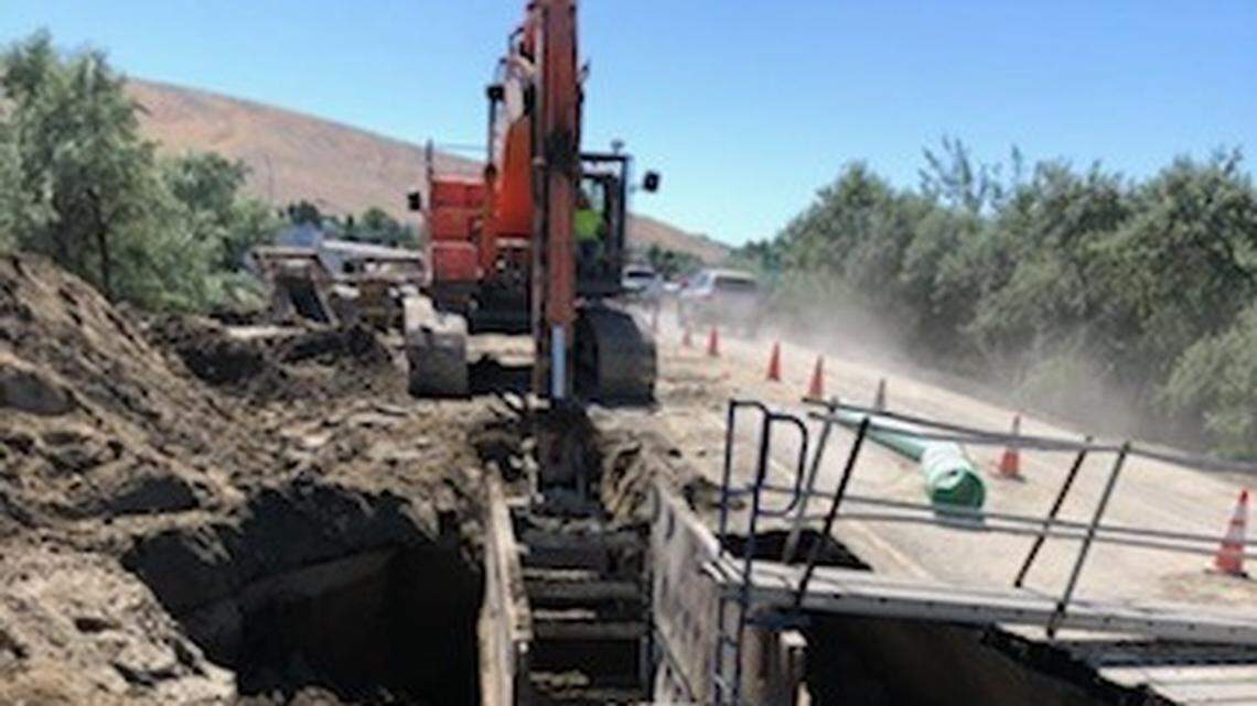 A section of Columbia Park Trail will close to daytime traffic after sewer line upgrades associated with the Queensgate Drive work led to trench collapses. The closures begin Friday morning. Local access will be preserved and the road should reopen by July 6.