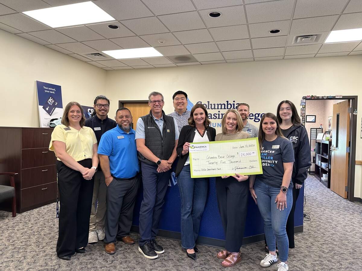 Columbia Basin College Foundation received $25,000 from Numerica Charitable Fund.
