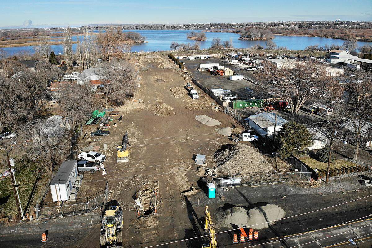 Site work is under way on the first phase of the $10 million Vertisee Apartments project near the Columbia and Yakima rivers.
