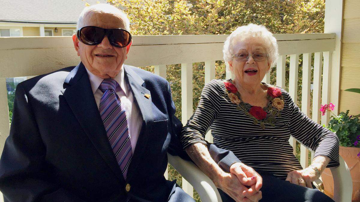 Norvin Sasser, 95, and Margie Sasser, 97, live in Richland. They keep their balcony full of flowers and enjoy gardening together.