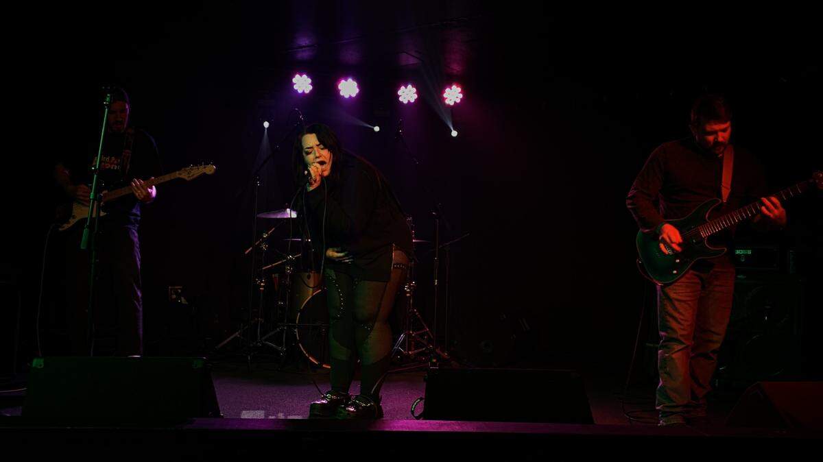 Shot of local band Sick April performing on stage at Ray’s Golden Lion in December 2023. The band, consisting of Summer, Tanner, Evan and Zack, returns to the stage Nov. 9.