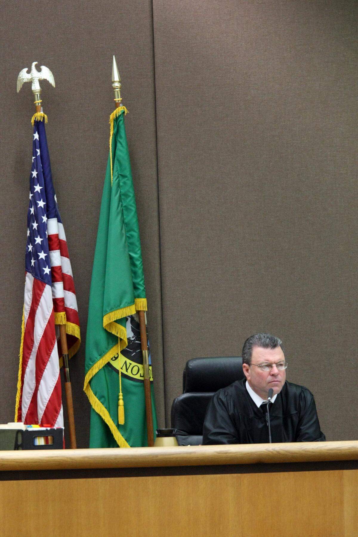 Rick Corson conducts a coroner’s inquest at the Benton County Justice Center in Kennewick while serving at the Benton County coroner in 2008.