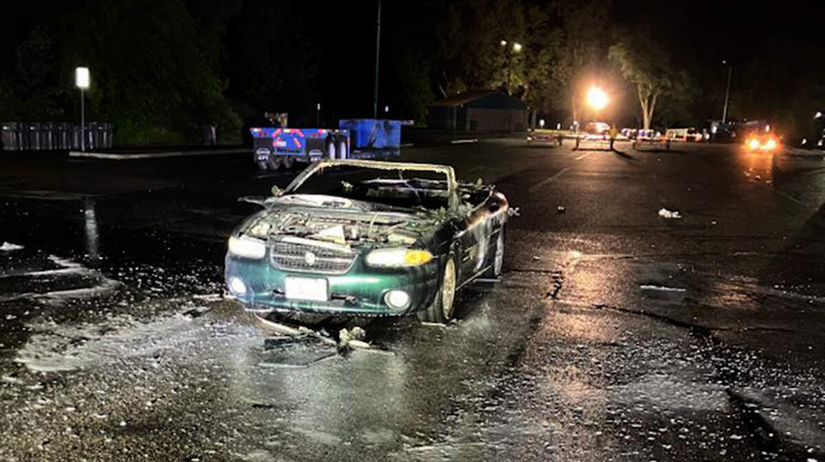 A 27-year-old man allegedly set fire to his car in Columbia Park in Kennewick.