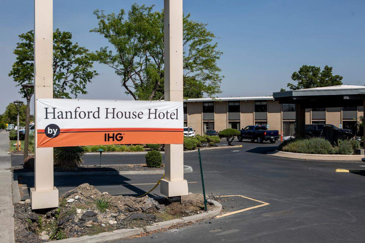 The Hanford House Hotel off of George Washington Way in Richland is undergoing renovations. The hotel was previously owned by Red Lion Hotels Corporation but is transitioning to be a Holiday Inn this October.