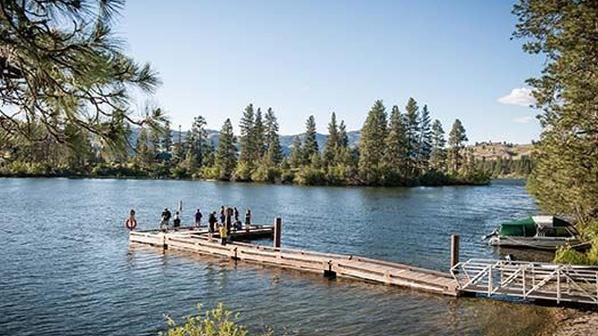 Visitors enjoy Curlew Lake State Park in northeast Washington state.