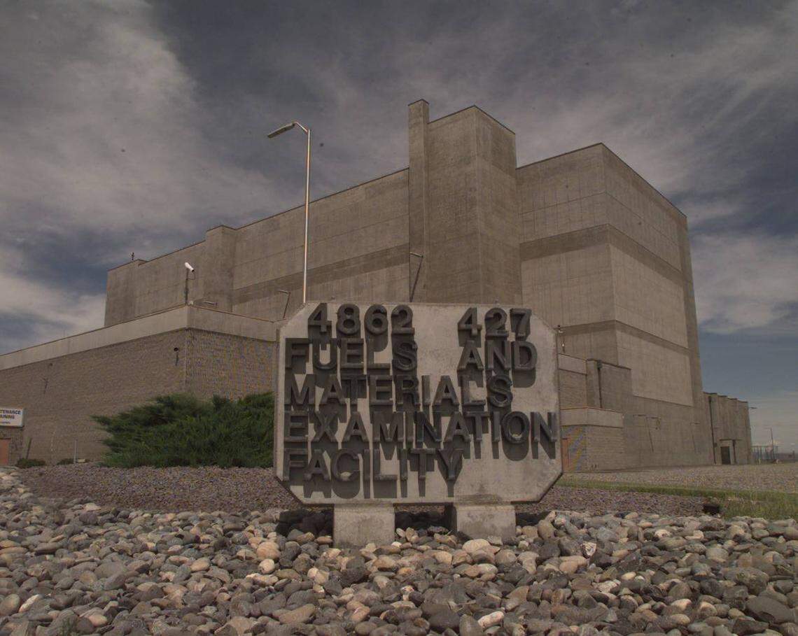 The Fuels and Materials Examination Facility at the Hanford nuclear site is shown in a decades-old photo.