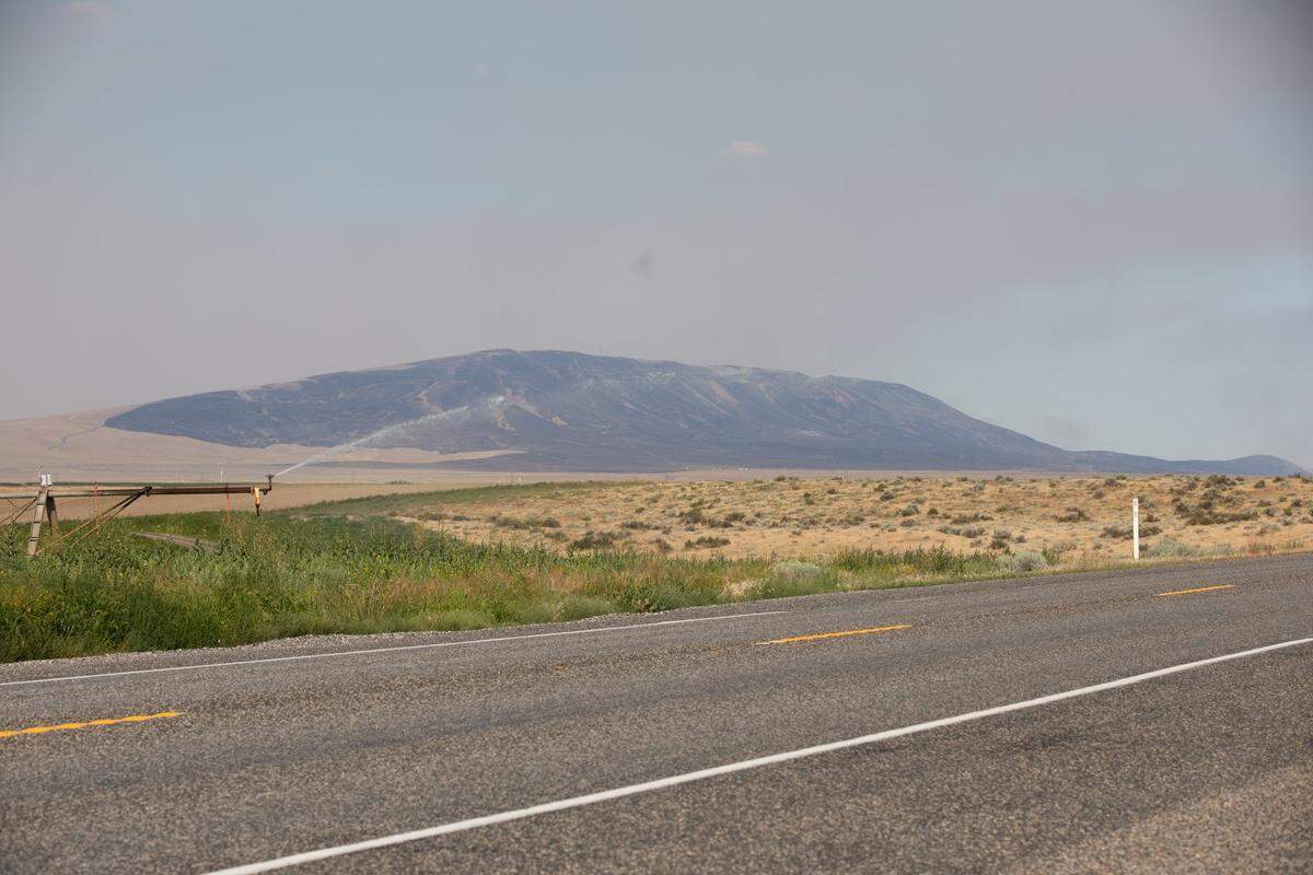 Rattlesnake Mountain as seen from Highway 240 just northwest of the Tri-Cities on Friday.