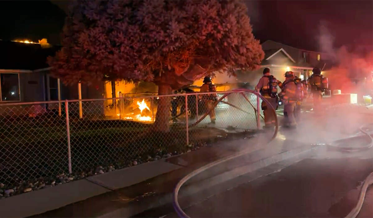 Pasco firefighters worked to extinguish a house fire in the 6300 block of Candlestick Drive Tuedsay shortly before 7:15 p.m., according to dispatch records. One person is reported injured in the fire.