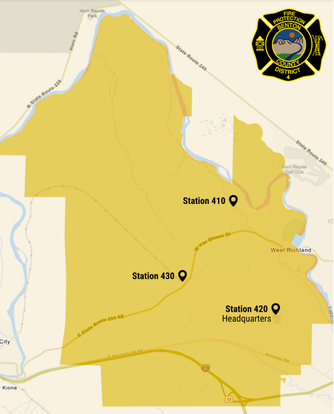 Benton County Fire District 4 map