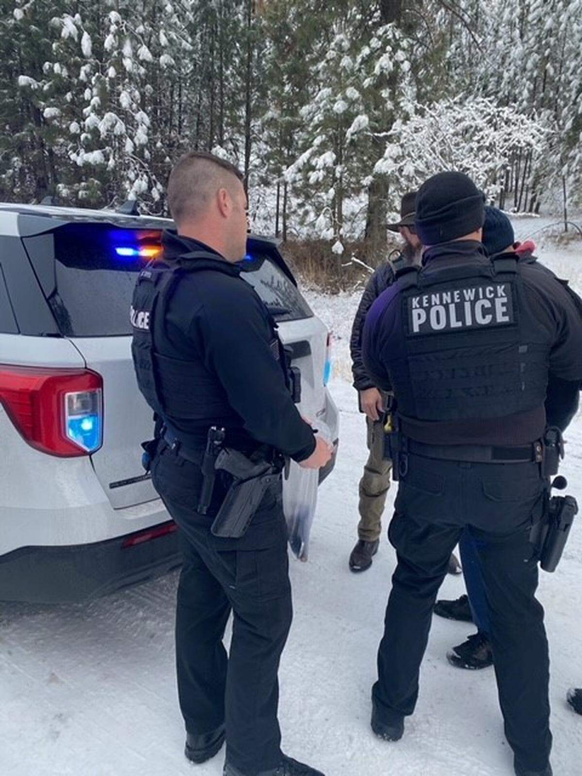 Kennewick police detectives arrest Antonio Aguilar-Hartman on a murder warrant after a man was found fatally wounded in his home on Nov. 19.