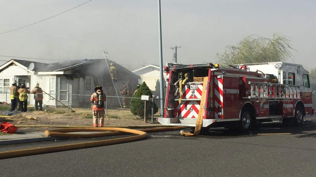 Firefighters are on the scene of a fire that broke out on the 300 block of Owen Avenue Tuesday.