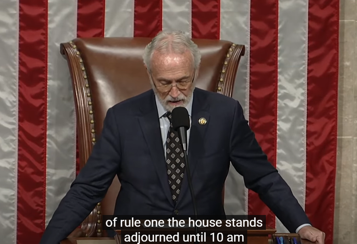 Congressman Dan Newhouse, R-Sunnyside, adjourns the House after approval of the “One Big Beautiful Bill.”