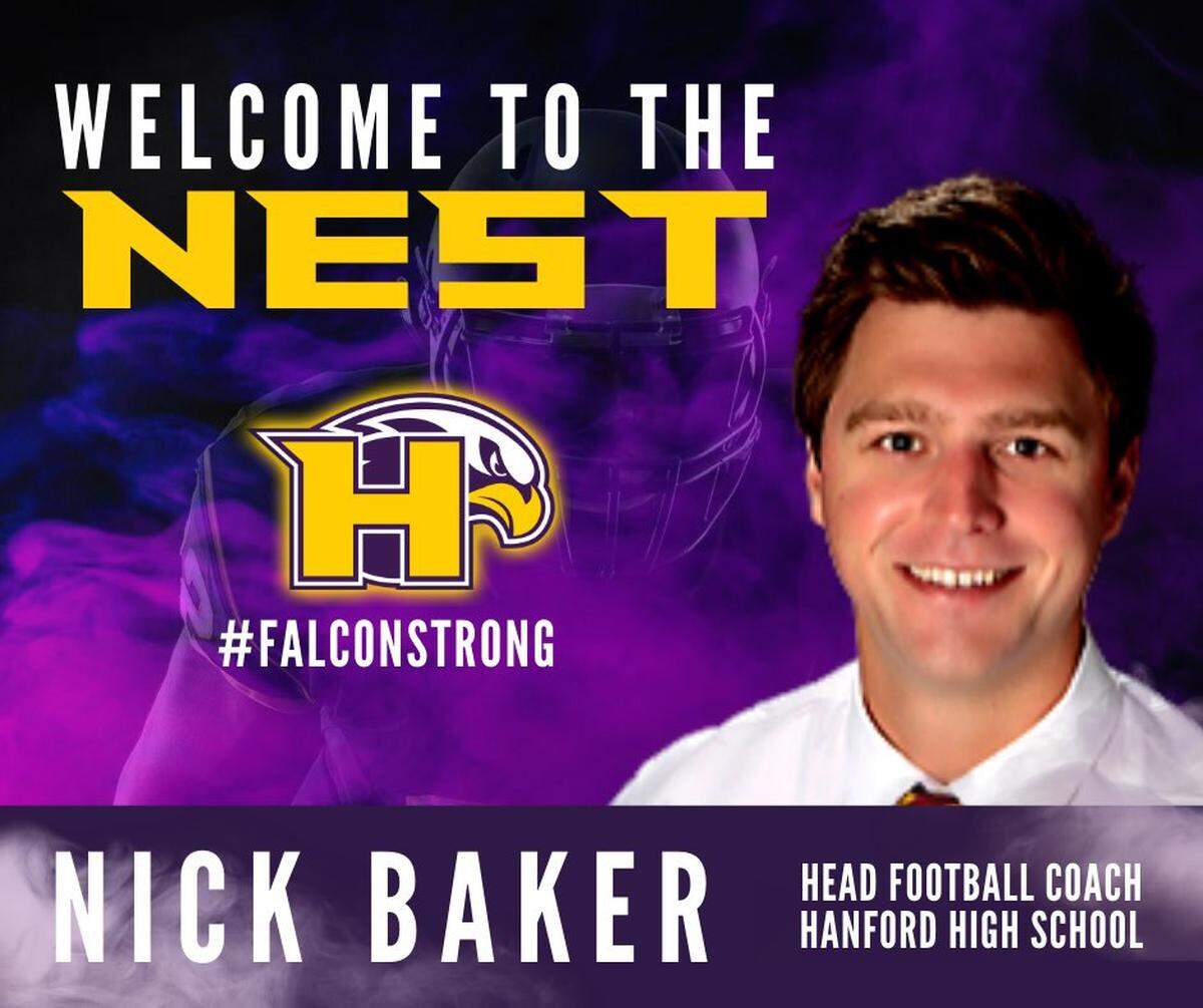 Nick Baker is the new head football coach at Hanford High School, taking over for Brett Jay, who resigned after the 2019 season.