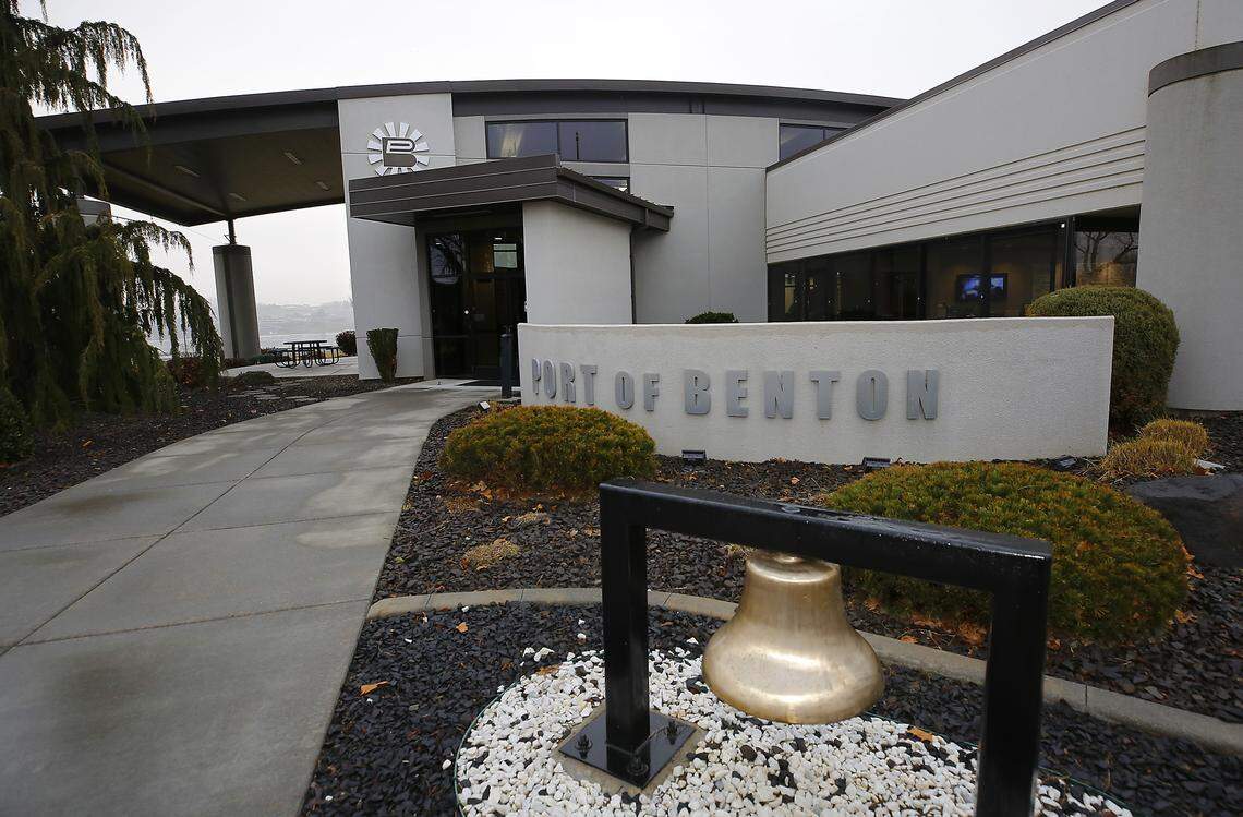The Port of Benton administrative office building is at 3250 Port of Benton Blvd in Richland. The port employs 22 people and has a $26 million annual budget.