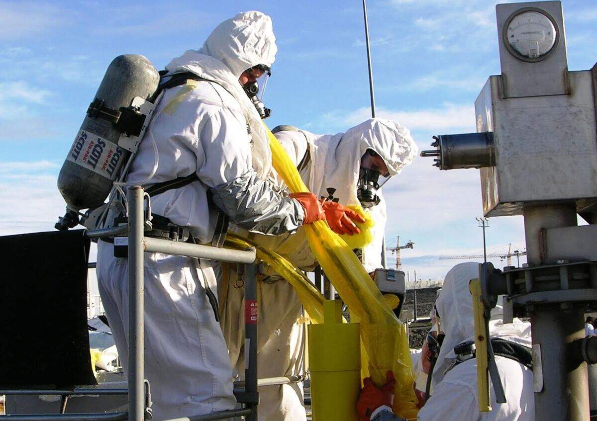Supplied air respirators with tanks of compressed air protect workers from breathing in chemical vapors at the Hanford tank farms, but slow work, according to the Department of Energy.