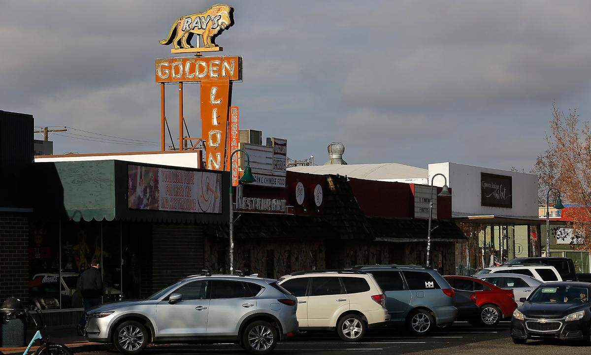 The Ray’s Golden Lion Restaurant building in the Uptown Shopping Center along George Washington Way in Richland.