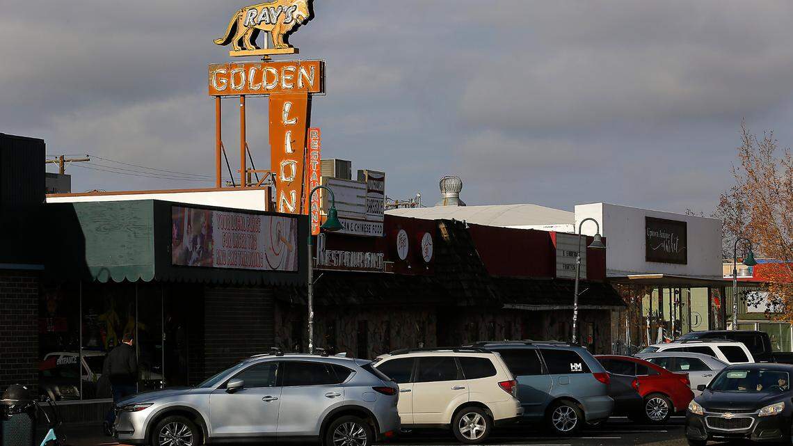 The Ray’s Golden Lion Restaurant building in the Uptown Shopping Center along George Washington Way in Richland.
