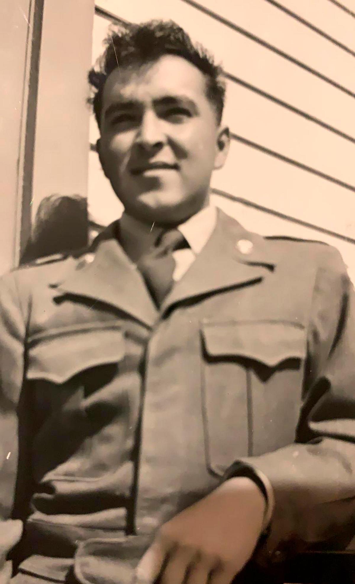 Military service photo from the early 1905s showsLarry Maltos just before discharge and heading off to Moler Barber college in Yakima. The military paid for his tuition.