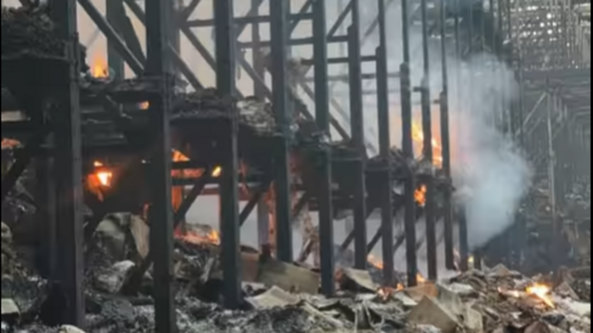 Fire continued to burn in the Kennewick, Wash., Lineage cold storage warehouse in Finley weeks after it started.