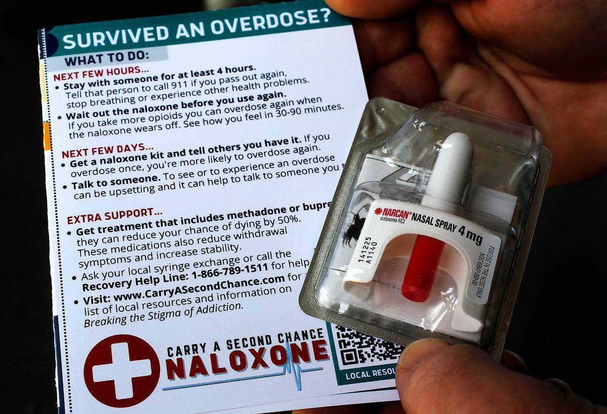 A Narcan nasal spray kit with bi-lingual instructions is part of a partnership program between local fire departments and the Benton Franklin Health District for overdose survivors.