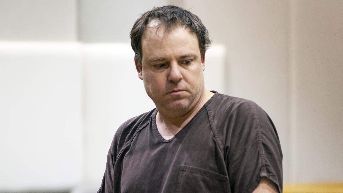 Matthew D. McQuin, 45, of Umatilla, appears in Benton County Superior Court on Tuesday. McQuin is accused of shooting a 33-year-old Richland woman inside of Winco on Monday night.