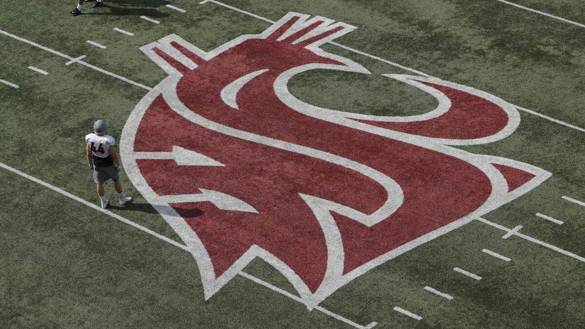 The Washington State University football field is shown in this 2020 file photo.