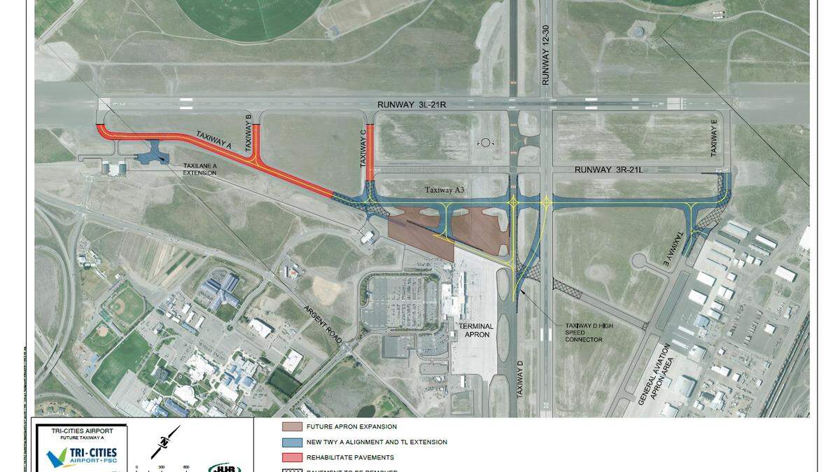 The Tri-Cities Airport in Pasco has started a taxiway update. The $10.5 million project won’t interfere with passengers.
