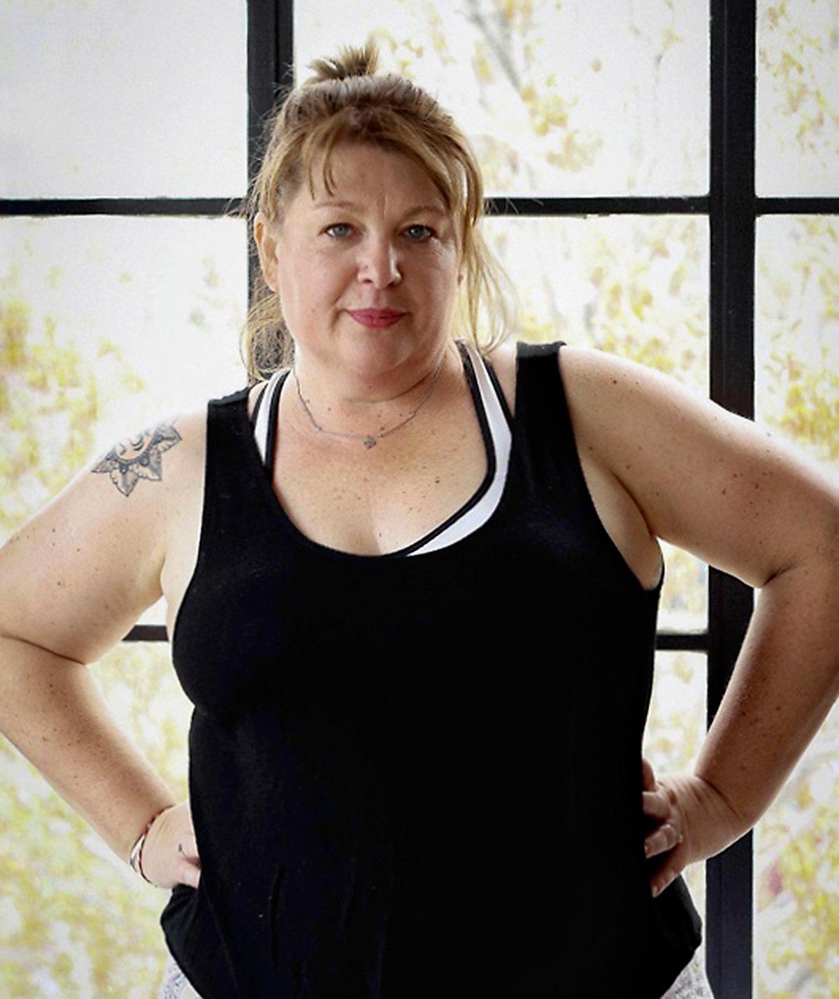 Patti Jones in the owner of Chubby Chick Yoga.