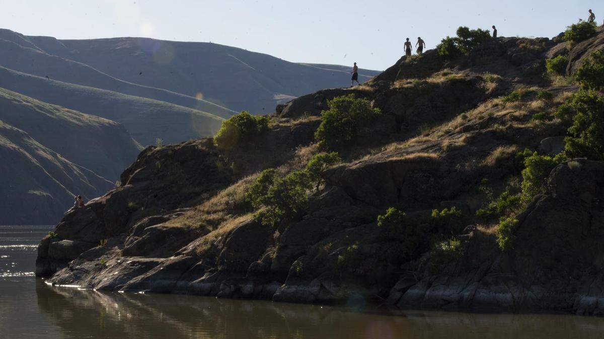 Granite Point, also known as "the cliffs" on the Snake River, is a popular summer hangout for college students.