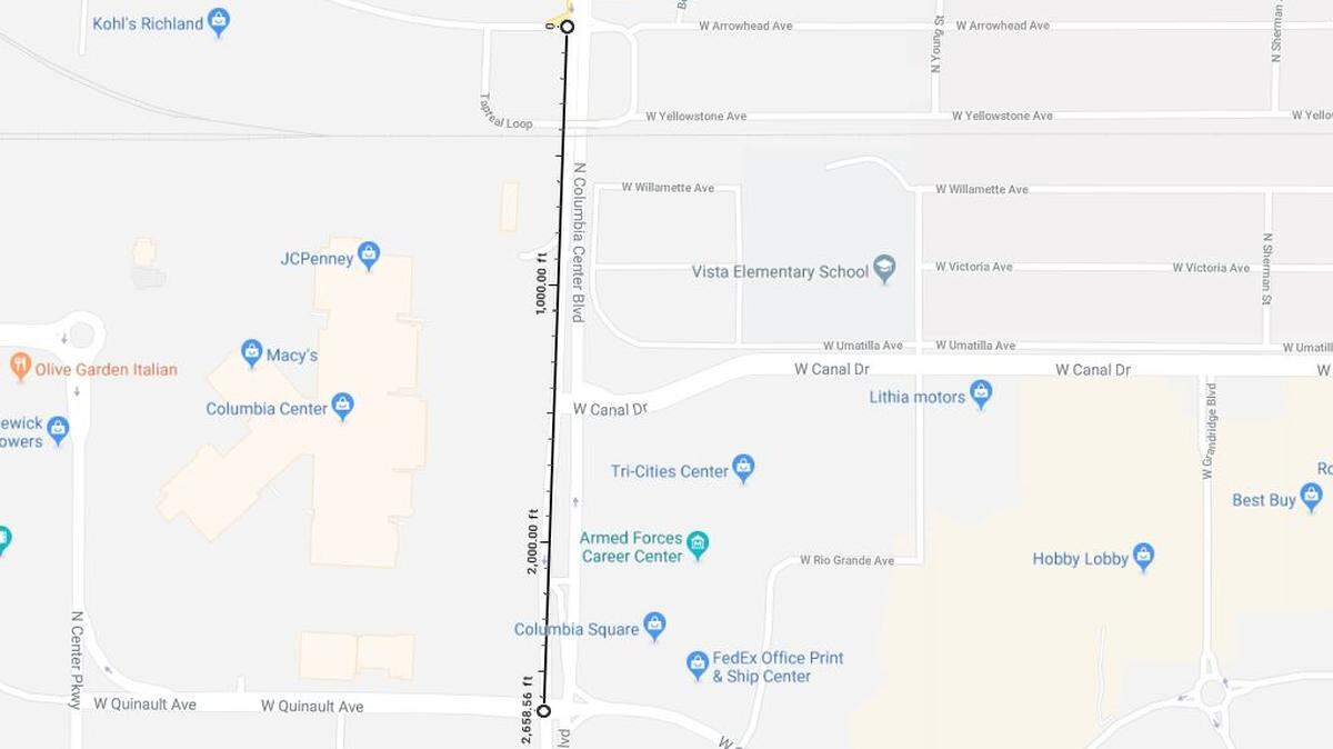 This stretch of Columbia Center Boulevard, between West Arrowhead and West Quinault avenues, is going to be worked on for a good chunk of August. Plan accordingly.