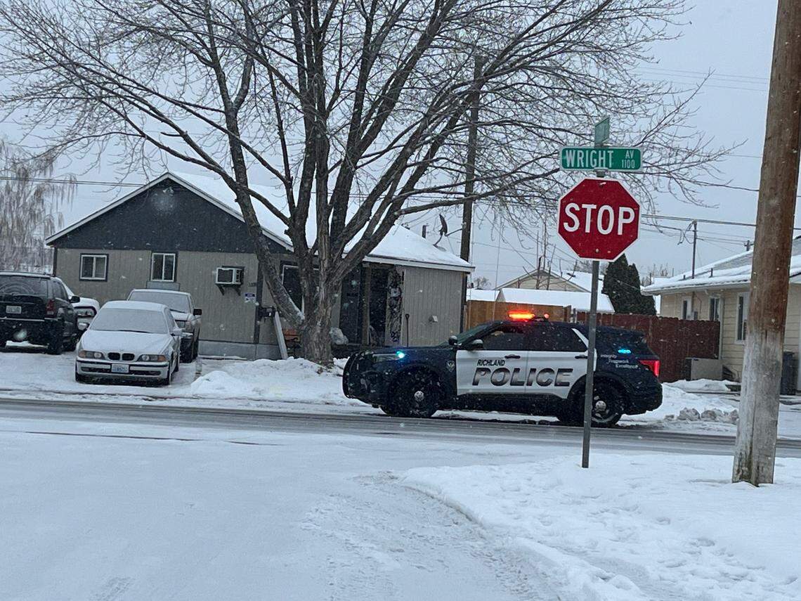 The FBI Southeastern Washington Safe Streets Task Force along with Tri-City police agencies conducted a series of searches across the region, including at this home on the 1100 block of Wright Avenue in Richland.