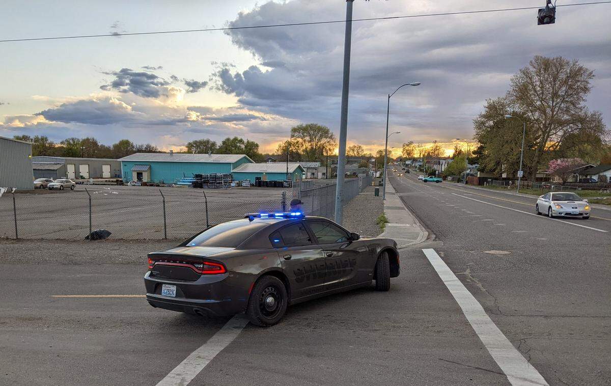 Kennewick police locked down the area near the 1100 block of Gum Street for about an hour Friday.