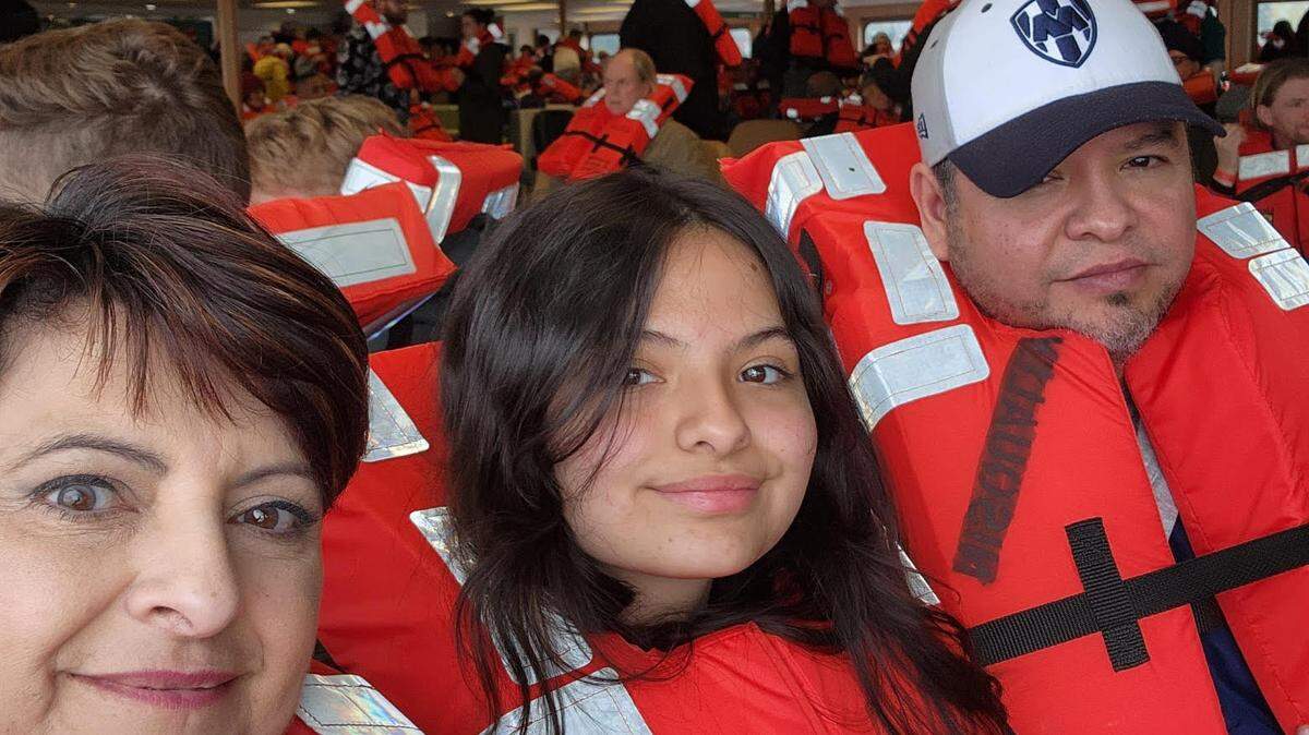 Mayra, Danika and Eduardo Reyna of Pasco were among the nearly 600 passengers stranded when the Washington State Ferry Walla Walla lost power and ran aground near Bainbridge Island this week.