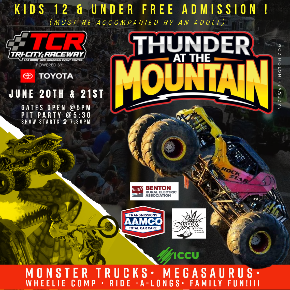 Thunder at the Mountain is bringing monster truck mayhem to the Tri-Cities.