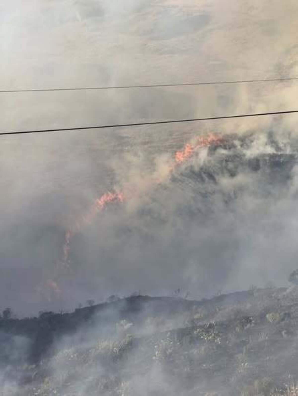 A fire burned along Highway 730 in Walla Walla County Saturday night and Sunday.