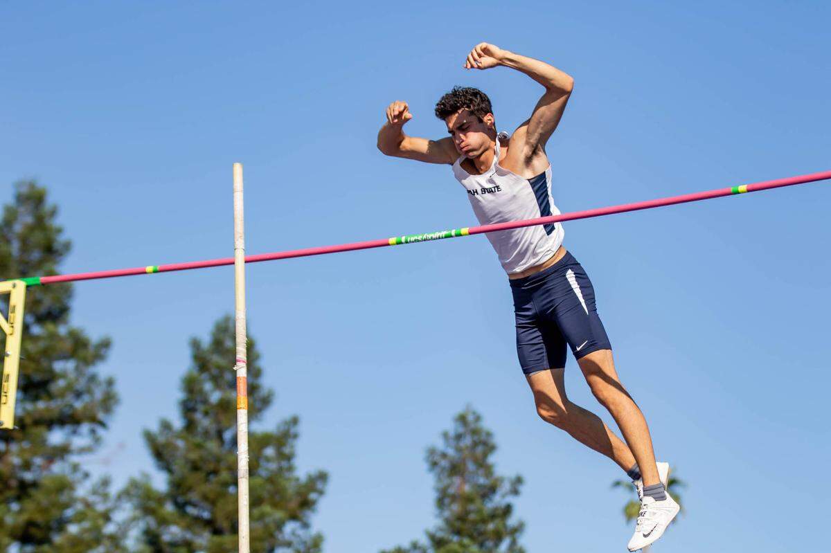 Roman Ruiz at the Mountain West Outdoor Track & Field Championship in May 2019.