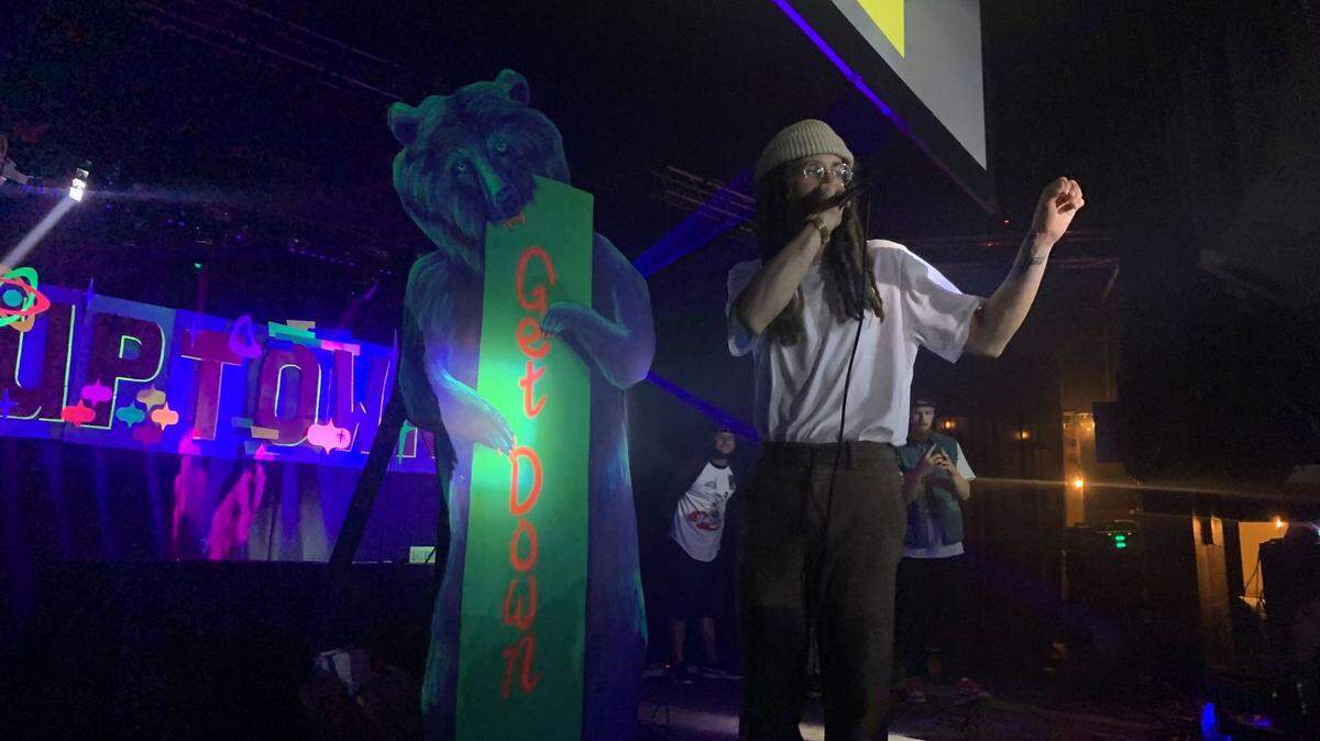 Rapper Kid Lennon performs at the inaugural Get Down festival, Uptown Get Down, in June 2023. He took to the Uptown Theatre before headliner Afroman. The festival is returning this year as the expanded Tri Town Get Down music festival.