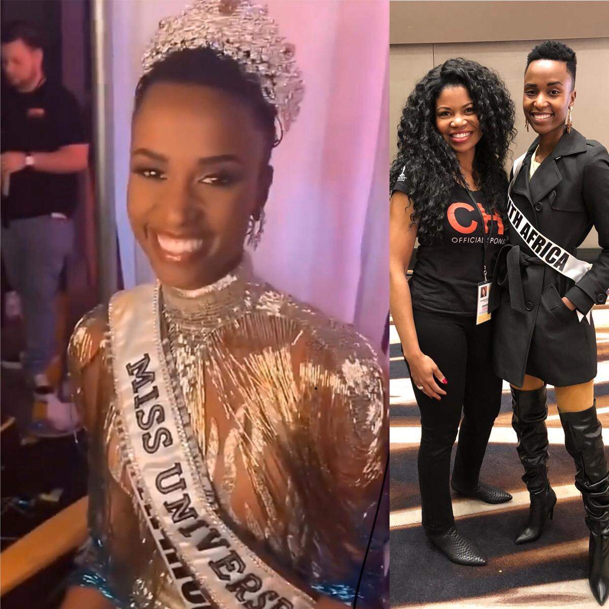 Chauné Fitzgerald styled the hair of 2019’s Miss Universe Zozibini Tunzi during the contest in Atlanta.
