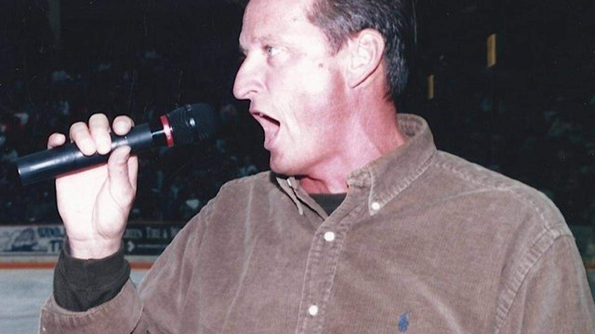Greg Smith sings the National Anthem at one of the Tri-City American hockey home games.