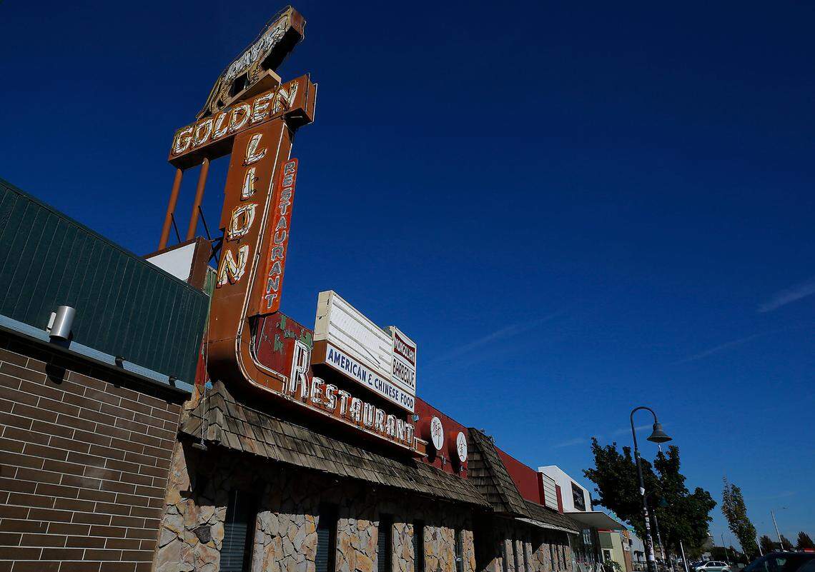The neon Ray’s Golden Lion sign with its dancing lion is staying put. But secondary signs advertising Chinese food are coming down.