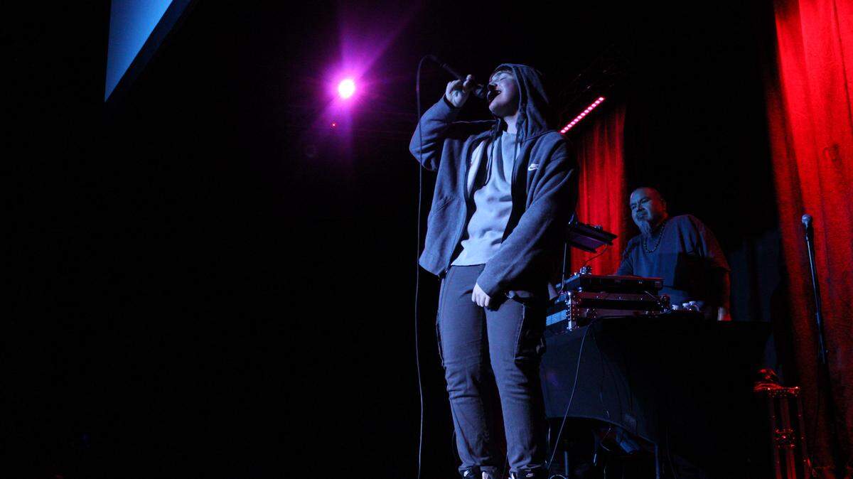 Comfortable on stage at age 15, local rapper JOSIAHDAVIS. has been performing since elementary school.