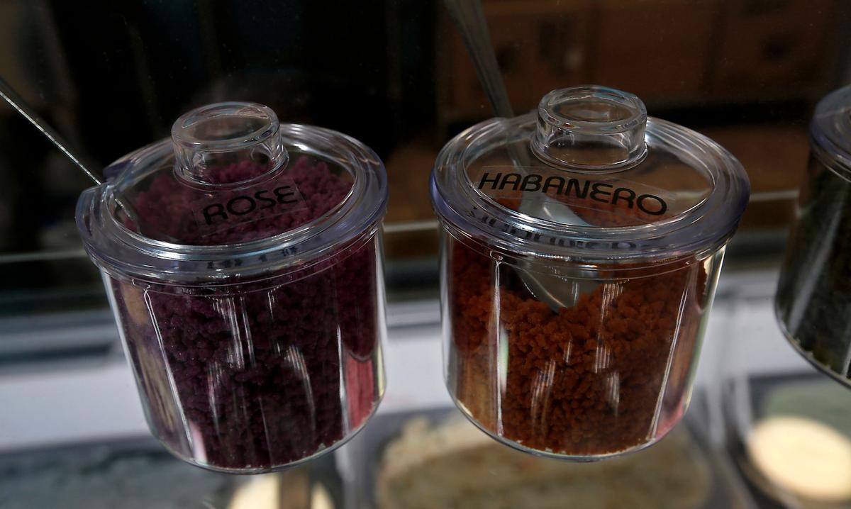 Unique flavors abound at the What’s the Scoop ice cream shop in Kennewick, including rose and habanero flavored toppings for your frozen treat. The new store, at 3902 W. Clearwater Ave. in Kennewick, recently had their grand opening.