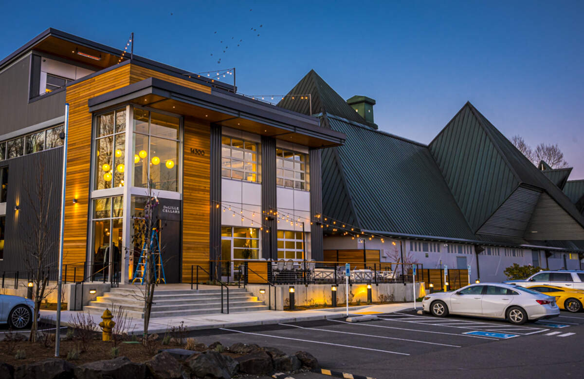 DeLille Cellars in Woodinville, Wash., staged the ribbon cutting ceremony for its Hollywood Station facility on Feb. 27. It stopped offering public tastings on March 16, but it remains open for curbside pickup.